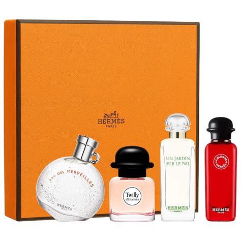 hermes perfume sampler set|hermes miniature perfume gift set.